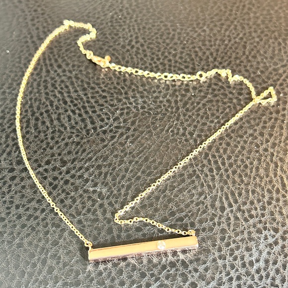 Gold Bar Pendant Necklace - Picture 2 of 5